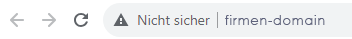 Fehlermeldung im Browser, dass https-Zertifikat fehlt oder abgelaufen ist